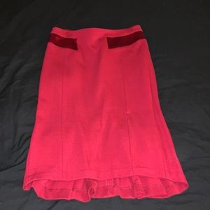 Bebe red pencil skirt